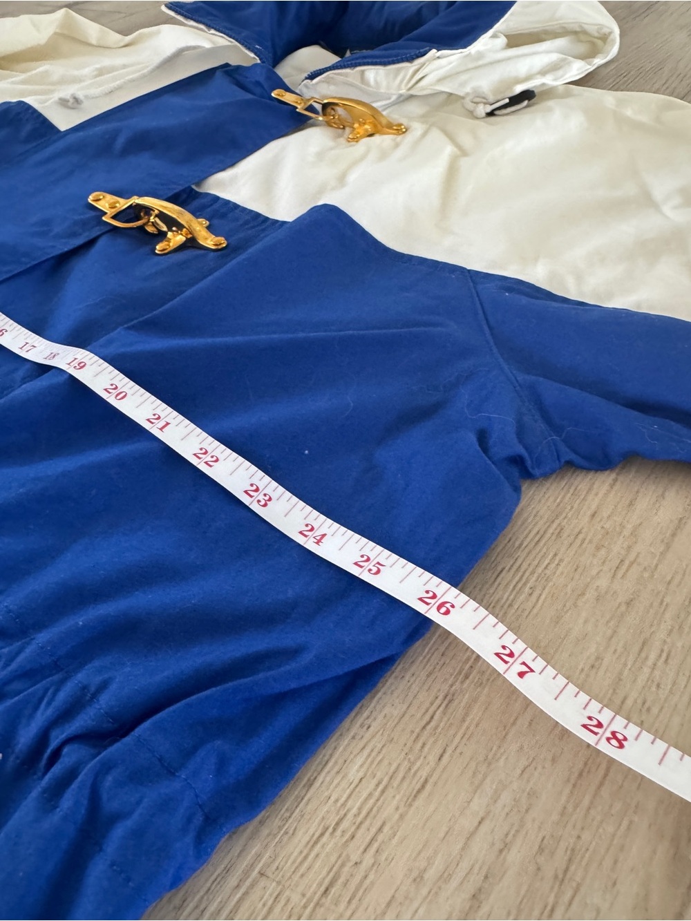 Vintage 90s Ralph Lauren Yacht Club RLYC Fireman Clasp Jacket Blue White size L - Picture 5 of 10